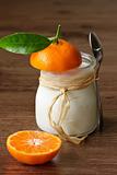Yoghurt with a mandarine