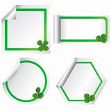 Set of stickers with clovers