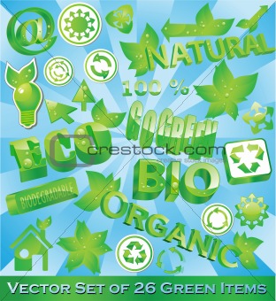 Set of 26 Eco-Friendly Items