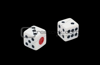 Dices isolated on black