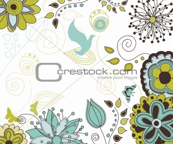 Greeting Card with Flowers