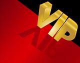 Glossy 3d text VIP on the red carpet