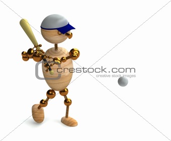 wood man baseball player