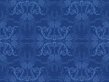 Seamless blue floral wallpaper