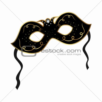 realistic carnival or theater mask isolated