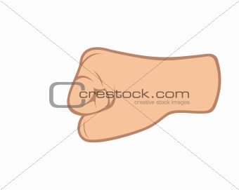  fist isolated on white background