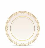 floral ornament plate isolated