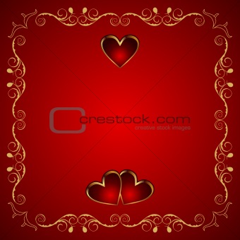 Valentine greeting card with heart
