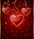 congratulation card with heart for Valentine's day