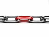 Chain with red link