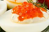 eggs with red caviar
