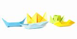 origami figure of boats