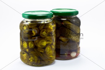 Pickle and jalapeno jar
