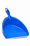 blue plastic dustpan
