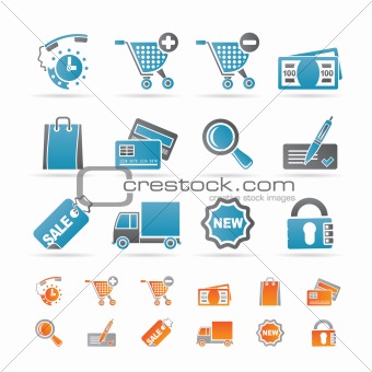 Internet icons for online shop