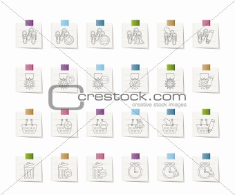 24 Business, office and website icons