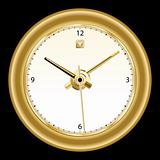 Clock, classic gold rimmed