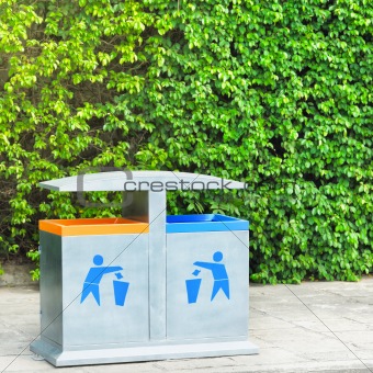 Two recycling bin