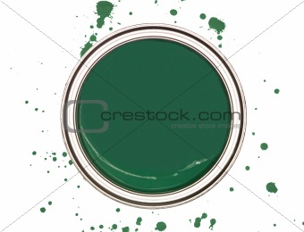  Green Paint can