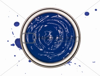  Blue Paint can