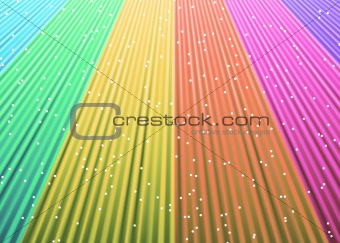 Stars on color striped background.