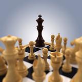 Chess king Cornered