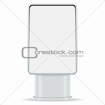 Street billboard isolated over white