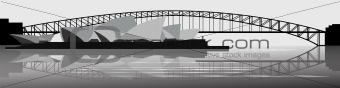 vector banner Sydney harbor bridge