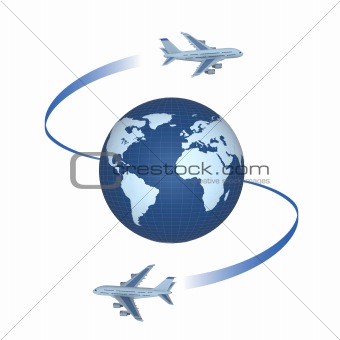 Planes round the globe