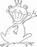 prince frog for coloring book