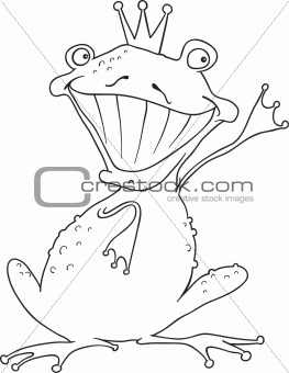 prince frog for coloring book