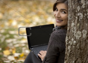 Woman working outdoor