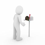 3d human mailbox letter