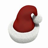 Santa's hat on white background