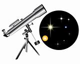 Telescope with a kind of the star sky