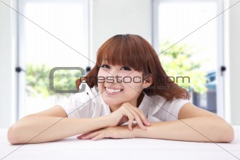 Beautiful and smiling young woman