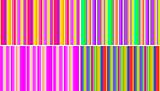 colorful seamless striped pattern set