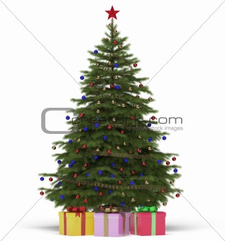 Christmas tree  with gifts
