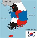 south korea map