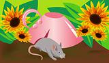 Background mouse and cup
