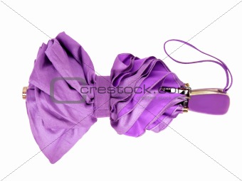 Stylish purple umbrella isolated on white background 