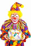 Clown Blows Birthday Candle
