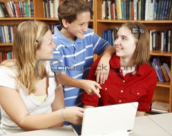 Computer Kids in Library