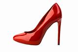 Red high heel women shoe