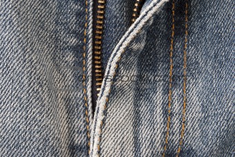 Detail of of blue jeans