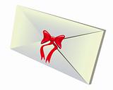 Package with a red bow