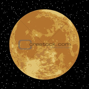 Moon. The realistic vector image. EPS 8