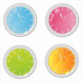 colorful clocks icons