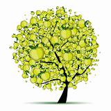 Energy apple tree for your design 