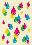 Colorful drops transparency pattern